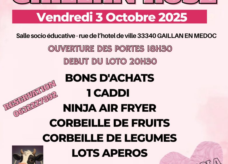Octobre rose 2025 : loto Gaillan Rose