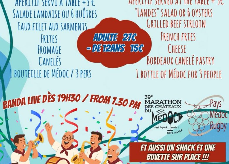 Repas du marathon du Pays Médoc Rugby