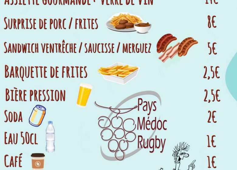 Repas du marathon du Pays Médoc Rugby