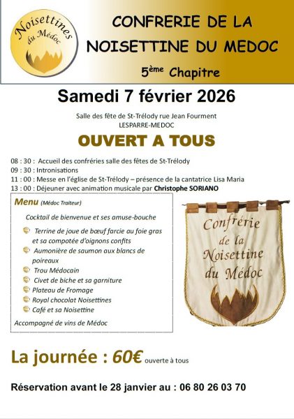 5ème Chapitre de la Confrérie de la Noisettine du Médoc