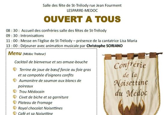 5ème Chapitre de la Confrérie de la Noisettine du Médoc