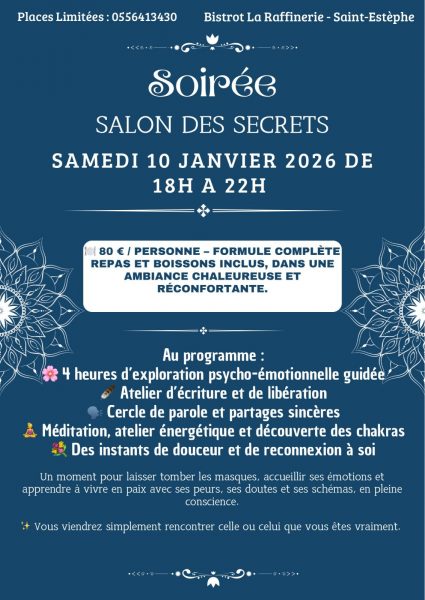 Soirée « Salon des Secrets » à la Raffinerie