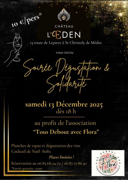 Soirée solidarité et dégustation au Château l’Eden