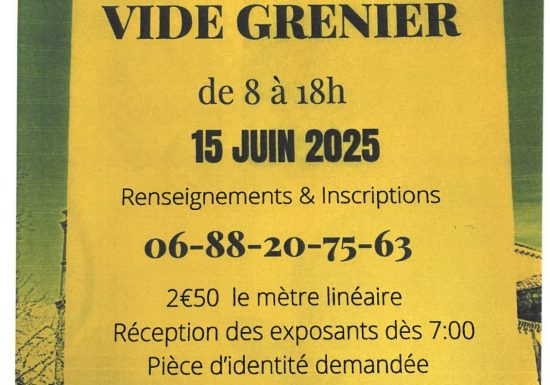 Vide-greniers des Amis de l’Eglise Saint-Christophe