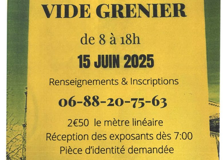 Vide-greniers des Amis de l’Eglise Saint-Christophe