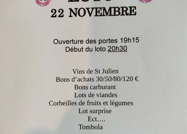 Loto du comité des Fêtes