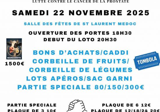 Loto Movember de l’Entraide des Cœurs Médocains