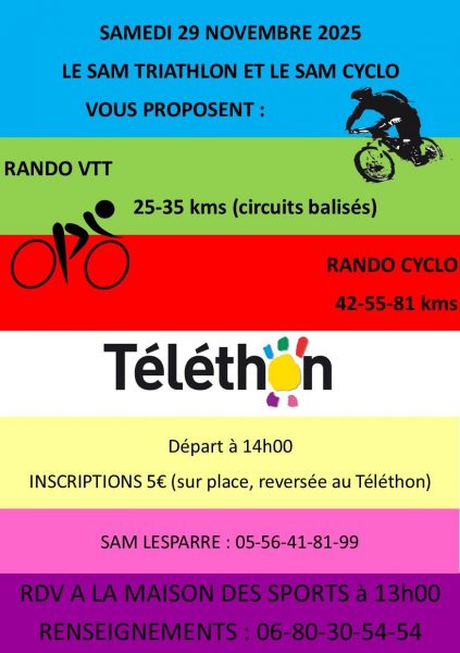 Téléthon 2025 multisports du SAM Lesparre