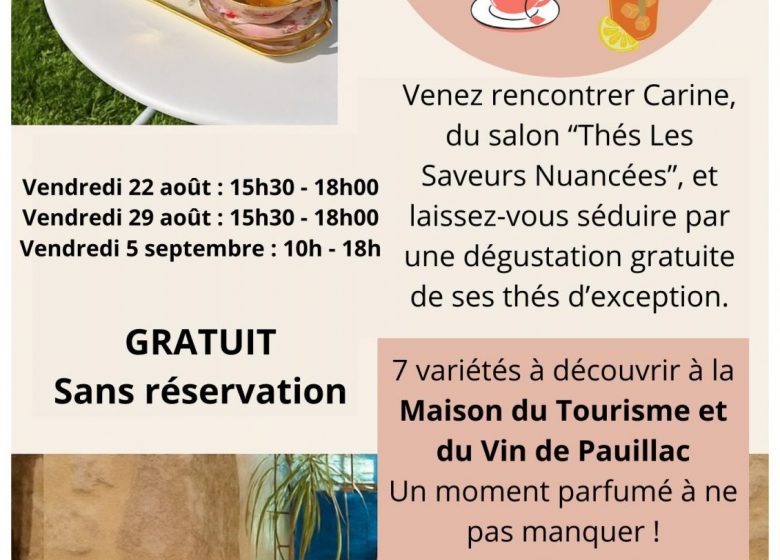 Dégustation de thés à Pauillac