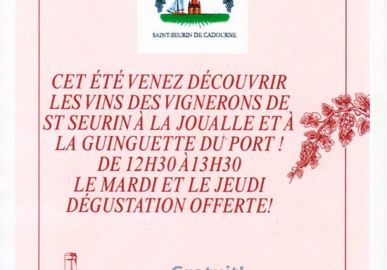 Dégustation de vins à Saint-Seurin-de-Cadourne