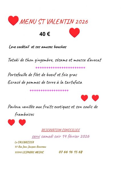 Saint-Valentin au « Calebassier »