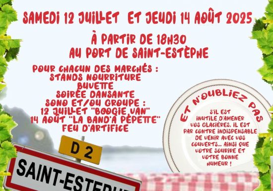 Marché nocturne gourmand et feu d’artifices