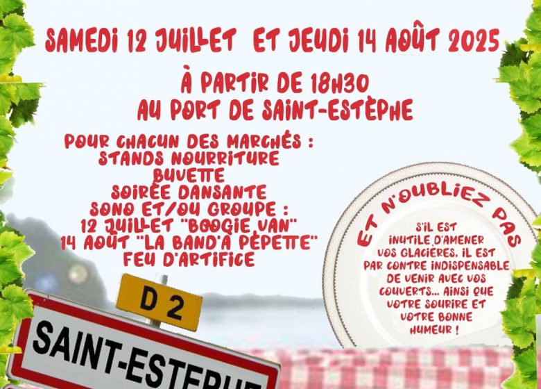 Marché nocturne gourmand et feu d’artifices