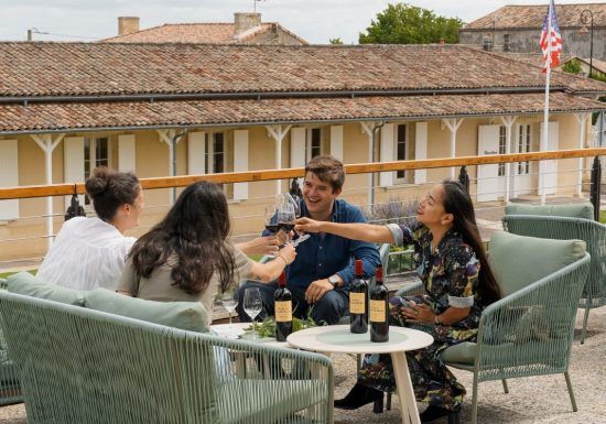 Terraço de verão no Château Léoville Poyferré