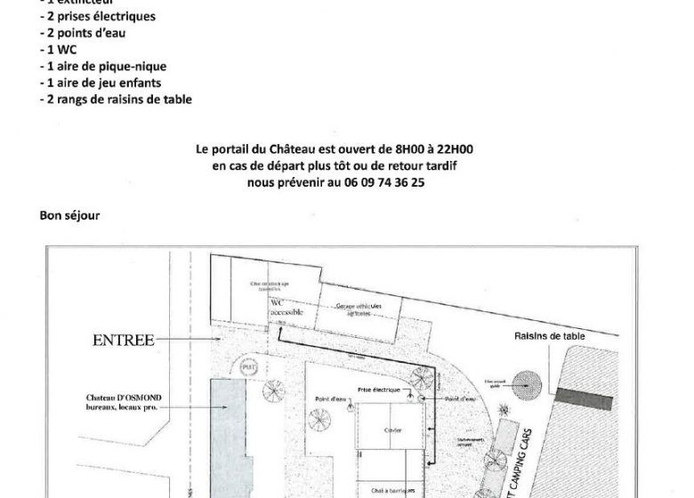 Aire de stationnement du Château d’Osmond