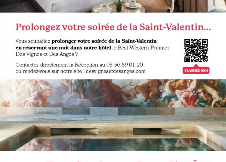 Saint-Valentin : Hôtel restaurant des Vignes et des Anges